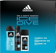 Adidas Ice Dive - Набор (b/spay/75ml + deo/150ml + sh/gel/250ml) — фото N1