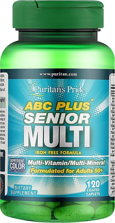 Мультивитамины и минералы 50+ - Puritan's Pride ABC PLUS Senior Multivitamin — фото N3