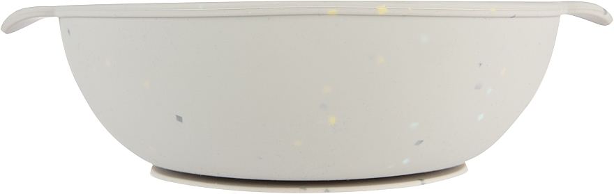 Тарелка силиконовая на присоске с секциями "Dots", серая - Canpol Babies — фото N4