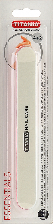 Многофункциональный 4-х уровневый полирователь, розовый - Titania Nail File — фото N2