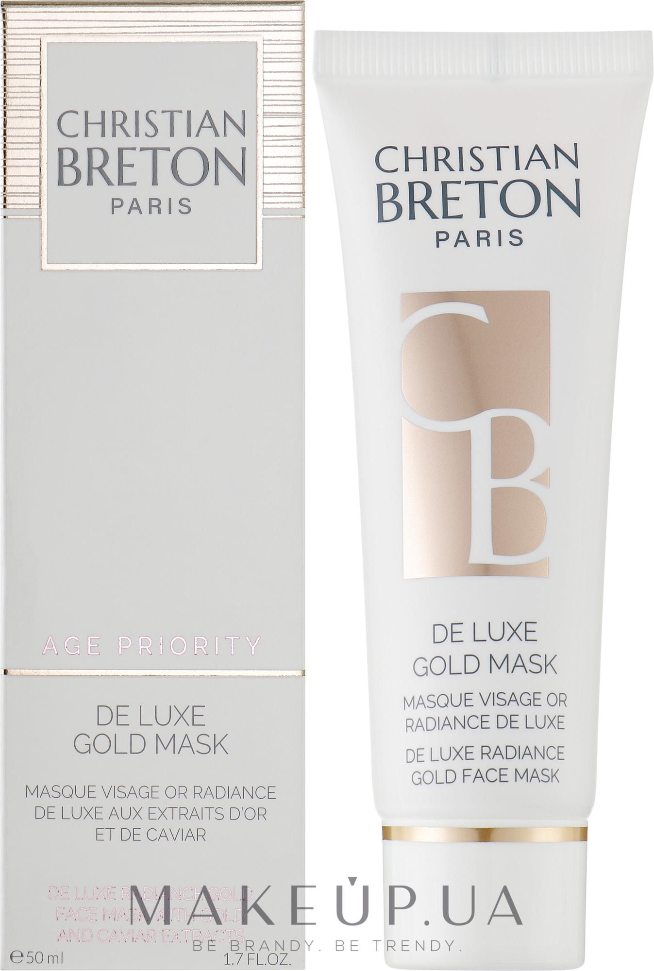 Маска для обличчя з екстрактом ікри та колоїдним золотом - Christian Breton Age Priority De Luxe Gold Mask — фото 50ml