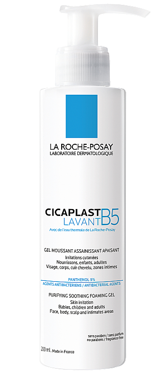 Очищающий гель для успокоения кожи лица и тела младенцев, детей и взрослых - La Roche-Posay Cicaplast Lavant B5