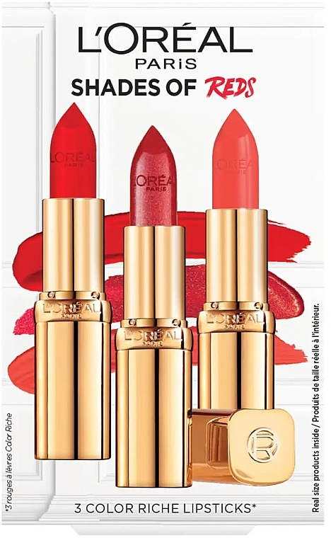 Набір - L'Oreal Paris Color Riche Trio Shades Of Red (lipstick/3x4.5ml) — фото N1