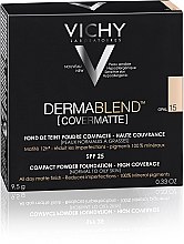 Корректирующая пудра для лица, с матирующим эффектом - Vichy Dermablend Covermatte Compact Powder SPF 25 — фото N5