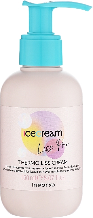Термозахисний крем для волосся - Inebrya Ice Cream Liss Pro Thermo Liss Cream — фото N1