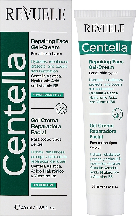 Відновлювальний крем-гель для обличчя - Revuele Centella Regenerating  Face Gel-Cream — фото N2