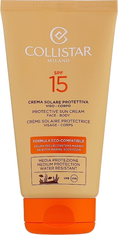 Сонцезахисний крем - Collistar Eco-Compatible Protection Sun Cream SPF15 — фото N1