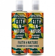 Парфумерія, косметика Набір - Faith in Nature Grapefruit & Orange Banded (shmp/400ml + h/cond/400ml)