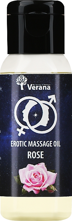 Масло для эротического массажа "Роза" - Verana Erotic Massage Oil Rose — фото N1