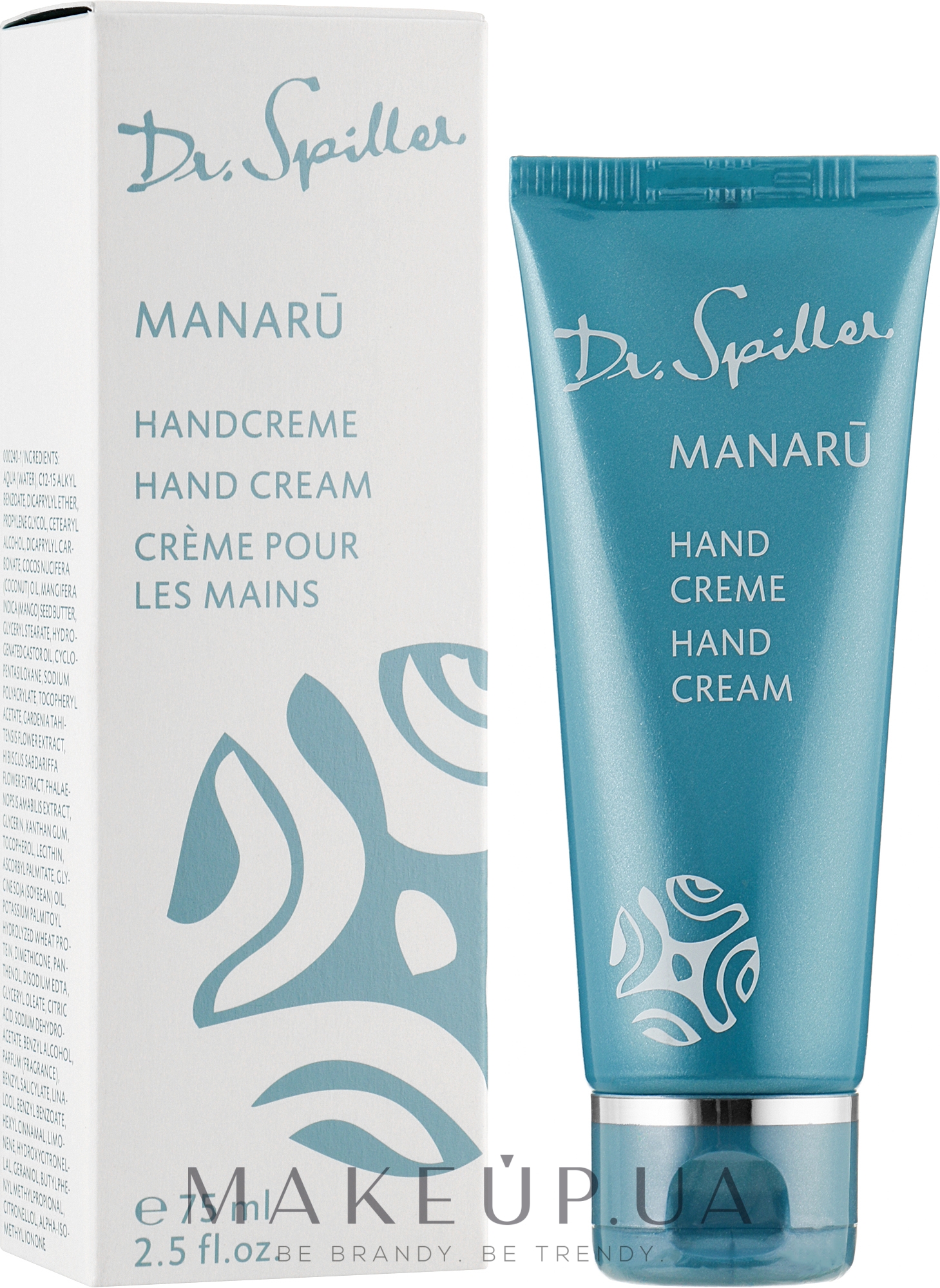 Крем для рук - Dr. Spiller Manaru Hand Cream — фото 75ml