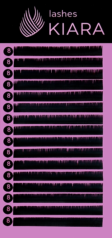 Ресницы для наращивания B 0,10 (8 mm) - Kiara Lashes — фото N1