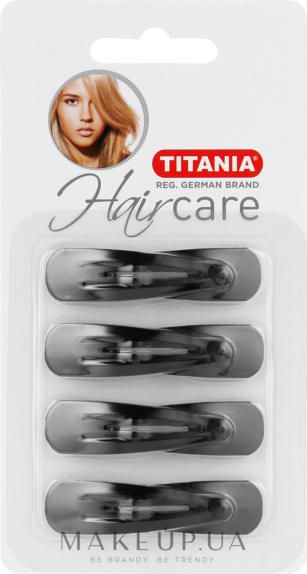 Заколки для волос "Triangle small", 8 шт, черные - Titania — фото 8шт