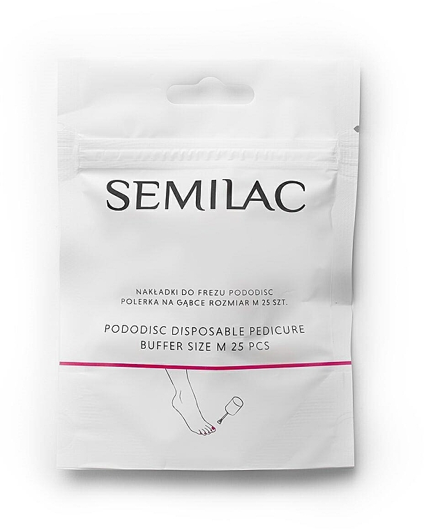 Сменные файлы для фрезера, педикюрные, размер М - Semilac Pododisc Disposable Pedicure — фото N1