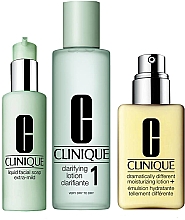 Духи, Парфюмерия, косметика Набор - Clinique 3-Step Skin Care System 1 (soap/200ml + lot/100ml + lot/30ml)