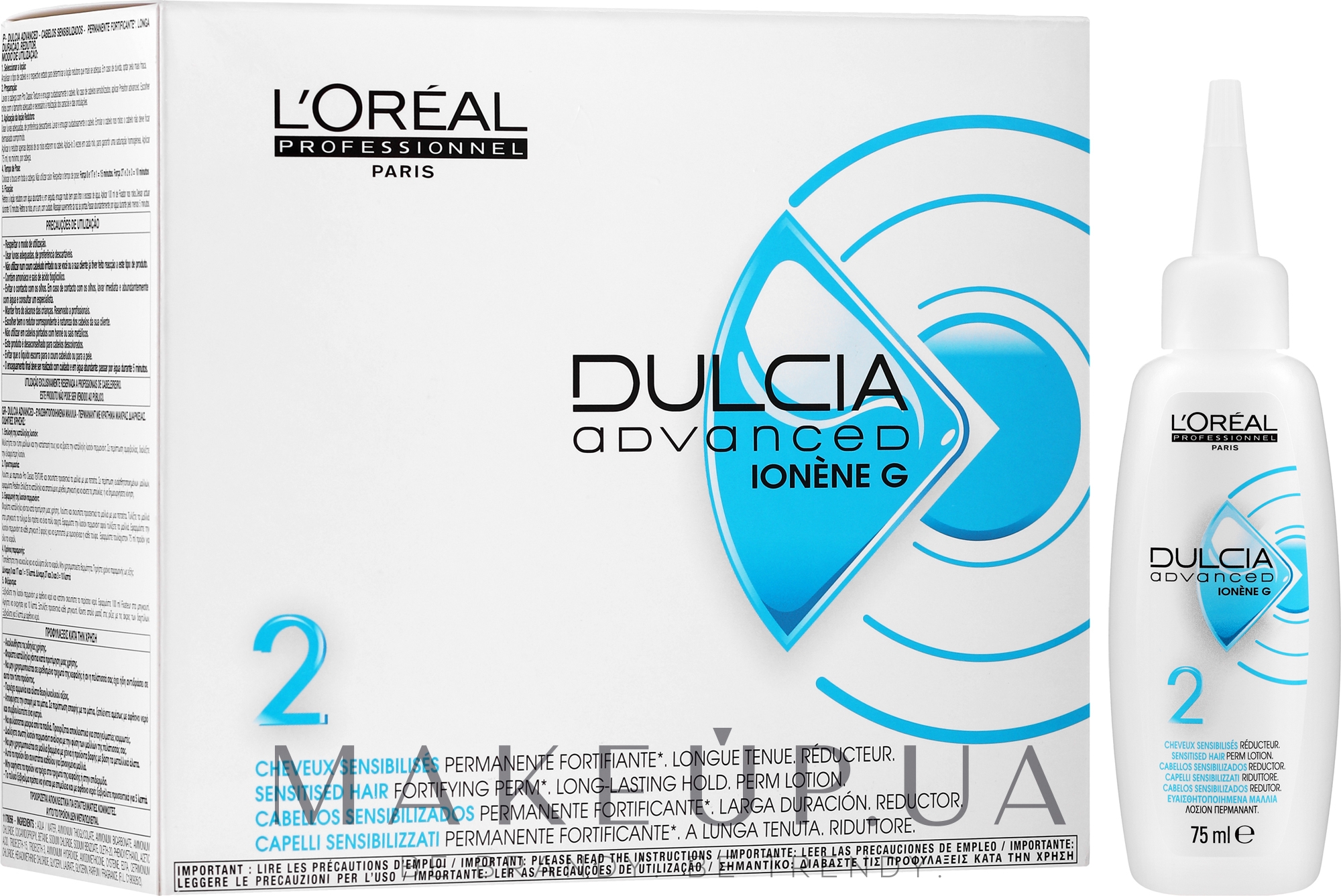 Завивка для чувствительных волос - L'Oreal Professionnel Dulcia Advanced Perm Lotion 2 — фото 12x75ml