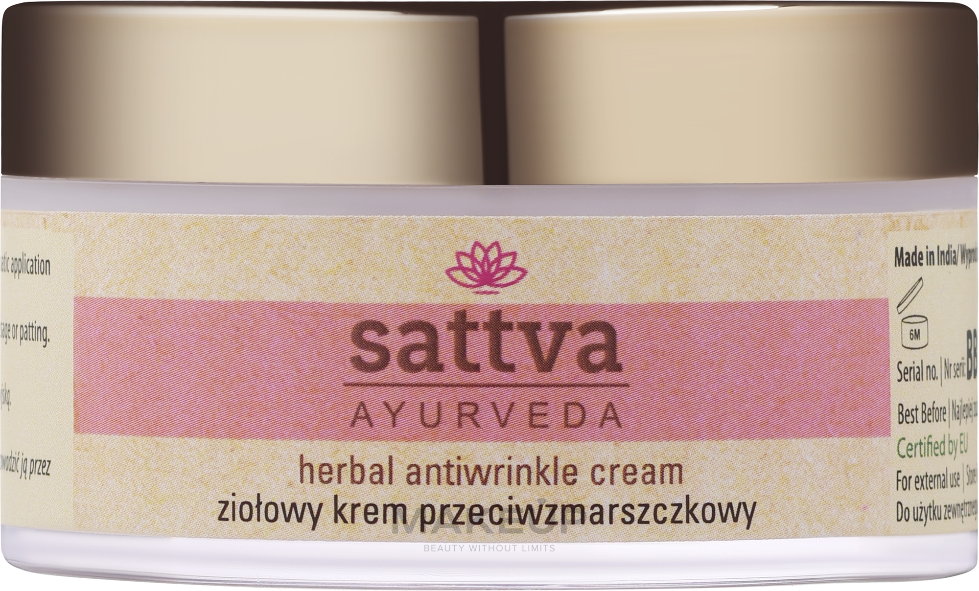 Крем на натуральних травах проти зморшок - Sattva Ayurveda Anti-Wrinkle Cream — фото 50g
