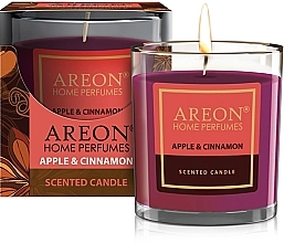 Духи, Парфюмерия, косметика Ароматическая свеча в стакане "Яблоко и корица" - Areon Home Perfumes Apple & Cinnamon Scented Candle