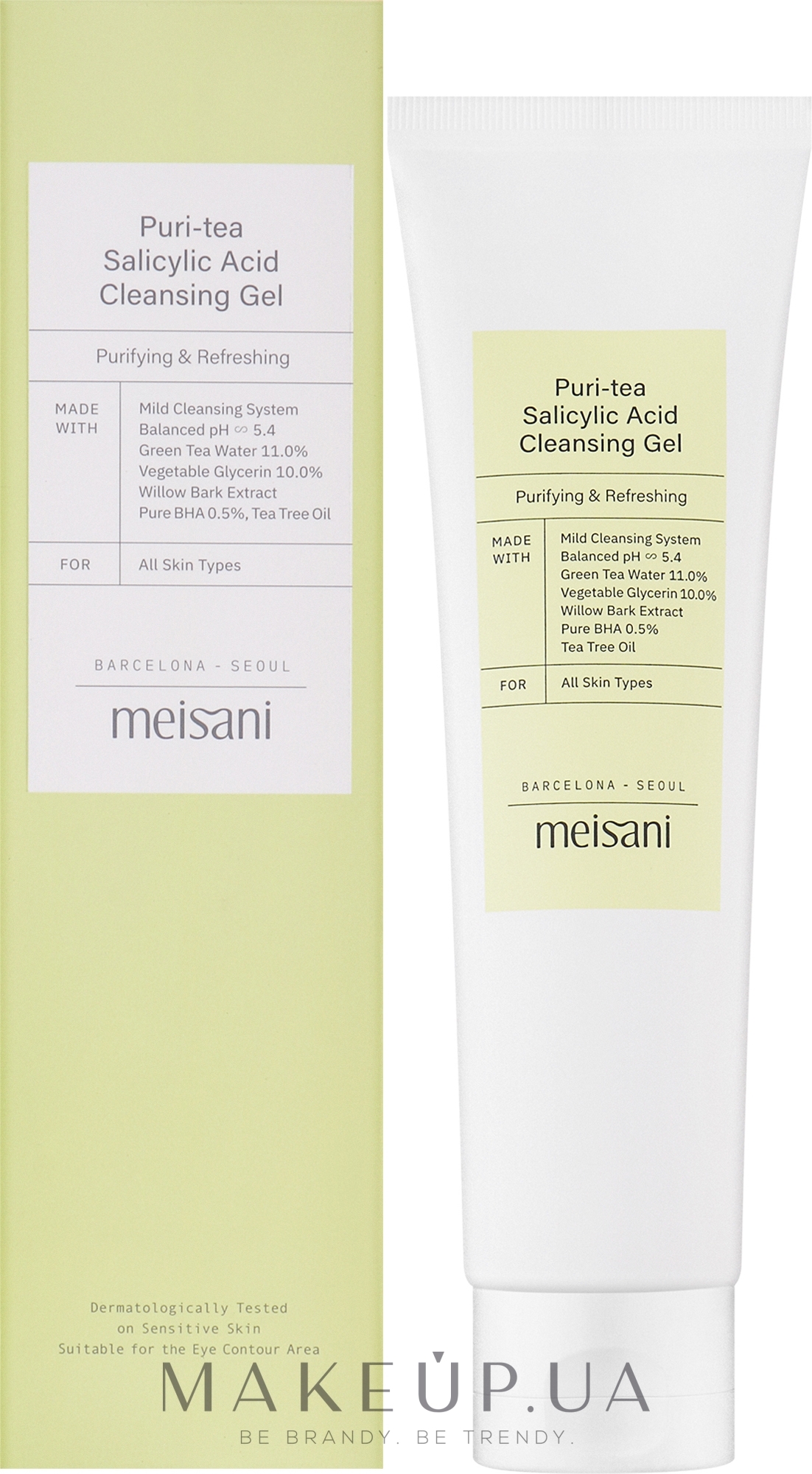 Очищувальний гель для обличчя - Meisani Puri-Tea Salicylic Acid Cleansing Gel — фото 150ml