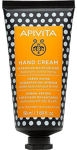 Интенсивный увлажняющий крем для рук - Apivita Hyaluronic Acid & Honey Intensive Moisturizing Hand Cream