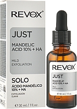 Пілінг для обличчя з мигдальною кислотою 10% та гіалуроновою кислотою - Revox B77 Just Mandelic Acid 10% + НА Mild Exfoliation — фото N2