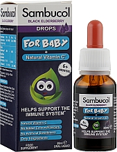 Капли для иммунитета "Черная бузина + Витамин С" - Sambucol Baby Drops  — фото N2