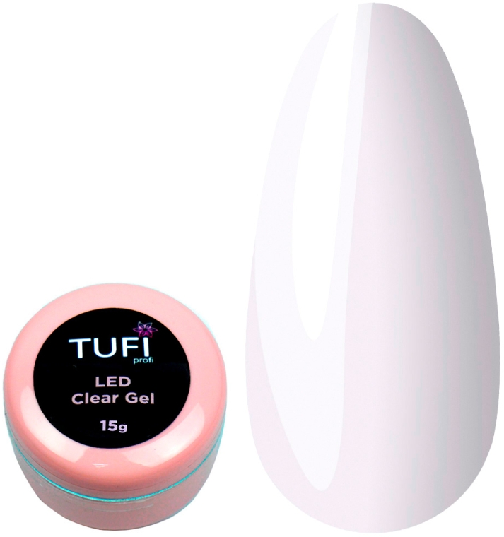 Гель для наращивания ногтей "Clear" - Tufi Profi Led Gel — фото N2