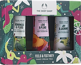 Духи, Парфюмерия, косметика Набор кремов для рук - The Body Shop Feels & Festivity Hand Cream Trio (h/cr/3x30ml)