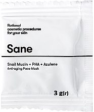 Духи, Парфюмерия, косметика Маска для лица с муцином улитки - Sane Anti-aging Face Mask (пробник)