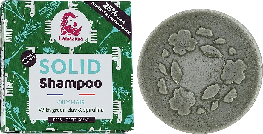 Твердий шампунь для жирного волосся - Lamazuna Solid Shampoo For Oily Hair Wild Grasses Scent — фото N2