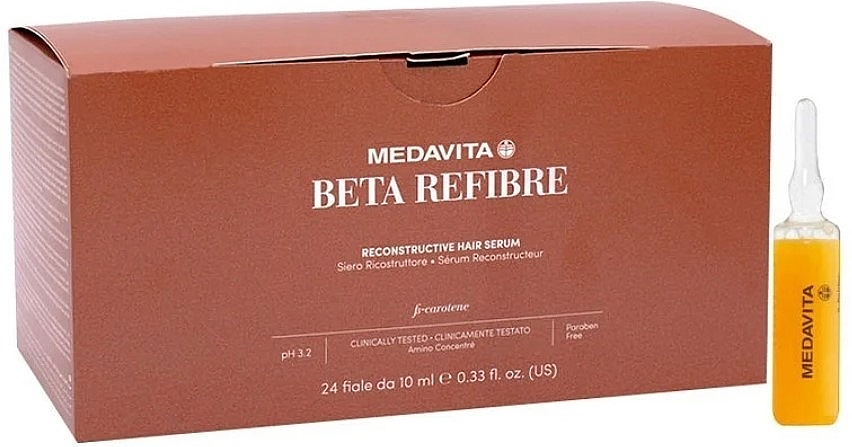 Восстанавливающая сыворотка для поврежденных волос - Medavita Beta Refibre Recontructive Hair Serum — фото N1