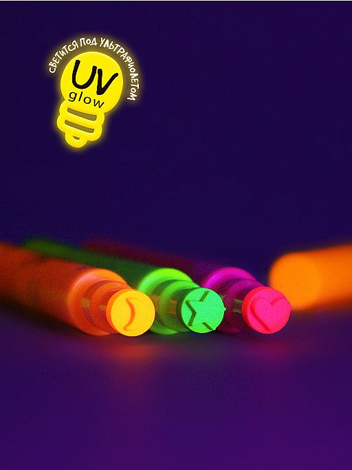 Підводка-штамп для обличчя й тіла, яка світиться - 7 Days Extremely Chick UVglow Neon Liner & Stamp — фото N3