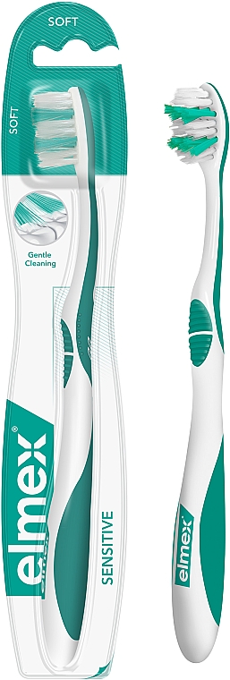 М'яка зубна щітка, зелена - Elmex Sensitive Toothbrush Extra Soft — фото N2
