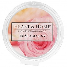 Парфумерія, косметика Ароматичний віск "Троянда та малина" - Heart & Home Raspberry & Rose Blossom Wax Melt