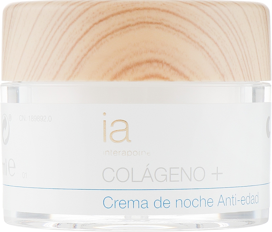 Нічний антивіковий крем для обличчя з колагеном і вітаміном С - Interapothek Crema De Noche Anti-Edad Colageno + — фото N2
