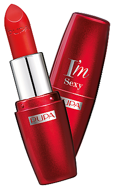 Помада "Абсолютное сияние" - Pupa Red Power I'm Sexy Lipstick — фото N1