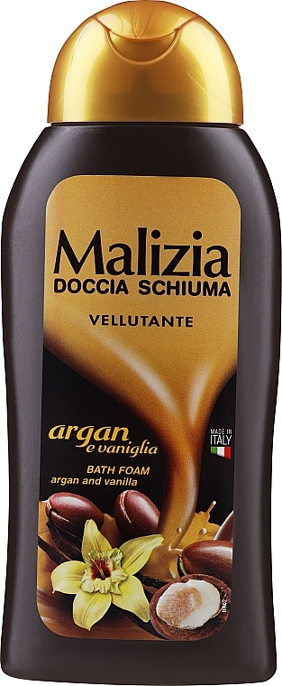 Пена для ванны "Аргана и ваниль" - Malizia Bath Foam Argan & Vanilla — фото N1