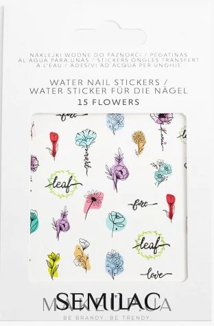Наклейки для нігтів - Semilac Nail Stickers — фото 15 - Flowers