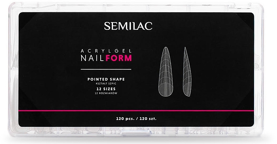 Форми для нарощування нігтів - Semilac Acrylgel Nail Form Pointed — фото N1