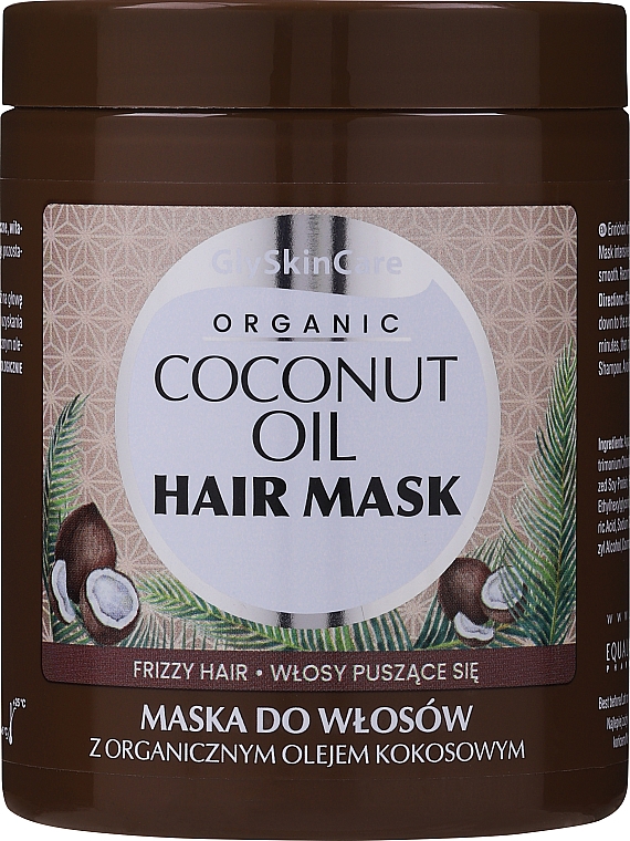 Маска для волос с кокосовым маслом, коллагеном и кератином - GlySkinCare Coconut Oil Hair Mask — фото N1