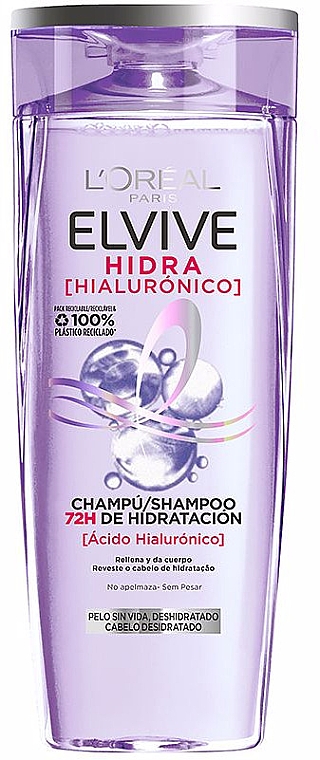 Зволожувальний шампунь - L'Oreal Paris Elvive Hidra Hyaluronic Moisture Boosting Shampoo — фото N1