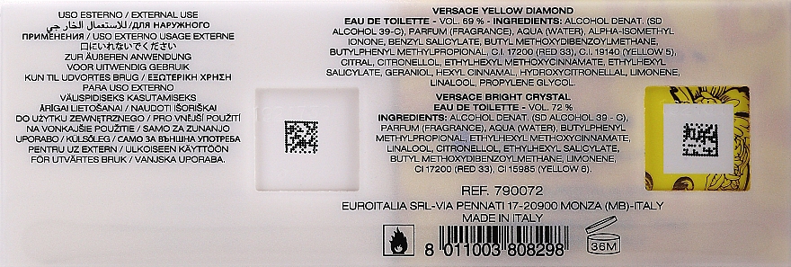 Versace Bright Crystal - Набор (edt/30ml + edt/30ml) — фото N3