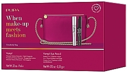 Набор - Pupa Vamp! Mascara & Vamp! Eye Pencil (mascara/9ml + eye/pencil/0.35g + bag) — фото N2
