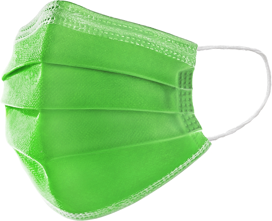 Защитная маска ароматическая, с эфирными маслами, 3-слойная, стерильная, зеленая - Abifarm Herbal Protect — фото N4