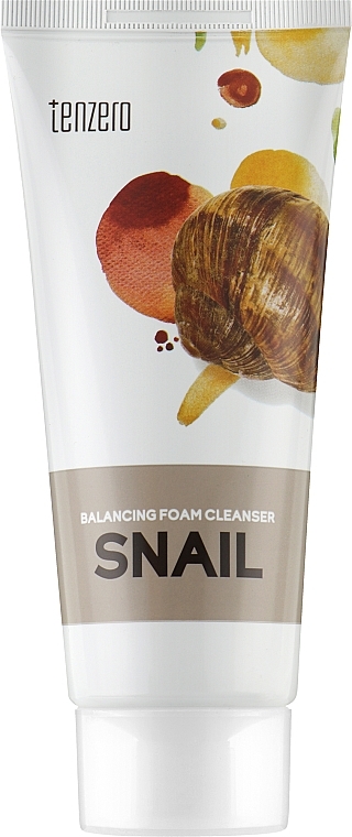 Балансирующая пенка для умывания с экстрактом слизи улитки - Tenzero Balancing Foam Cleanser Snail — фото N1