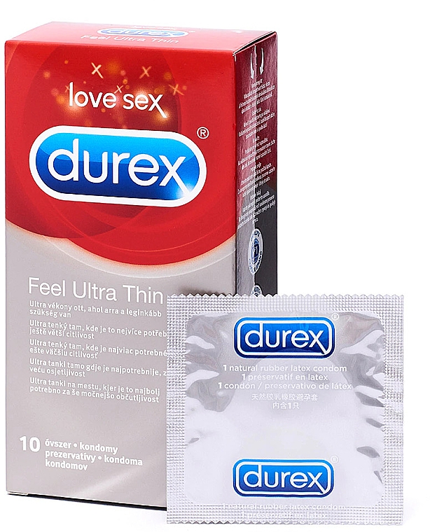 Презервативы ультратонкие, 10 шт - Durex Feel Ultra Thin — фото N2