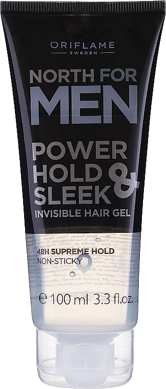 Гель для укладки волос - Oriflame North For Men Power Hold & Sleek Invisible Hair Gel — фото N1
