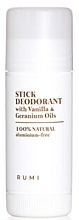 Дезодорант-стік із квітковим ароматом - Rumi Stick Deodorant with Vanilla & Geranium Oils — фото N1