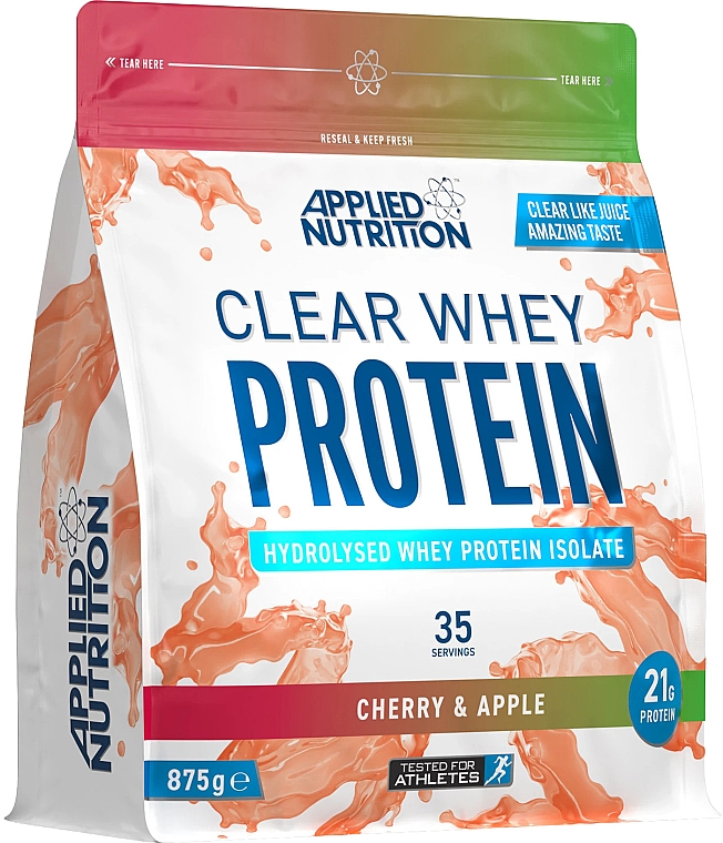 Харчова добавка "Чистий сироватковий протеїн зі смаком яблука та вишні" - Applied Nutrition Clear Whey Protein Cherry & Apple — фото N1