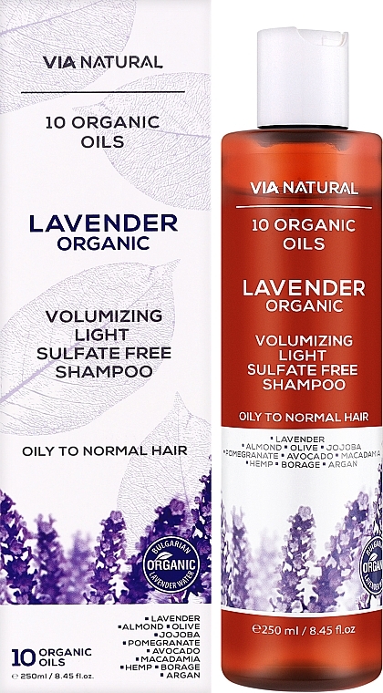Увеличивающий объем легкий шампунь без сульфатов "Лаванда Органик" - BioFresh Via Natural Lavender Organic Volumizing Lite Sulfate Free Shampoo — фото N2