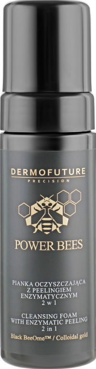 Очищувальна пінка з ензимним пілінгом 2 в 1 - Dermofuture Power Bees Cleansing Foam 2in1
